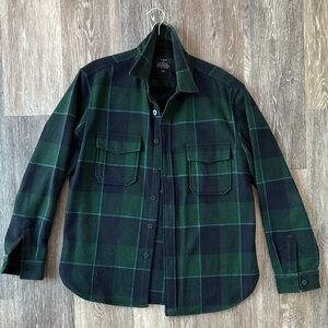 J. Crew Black and Green Plaid Shirt